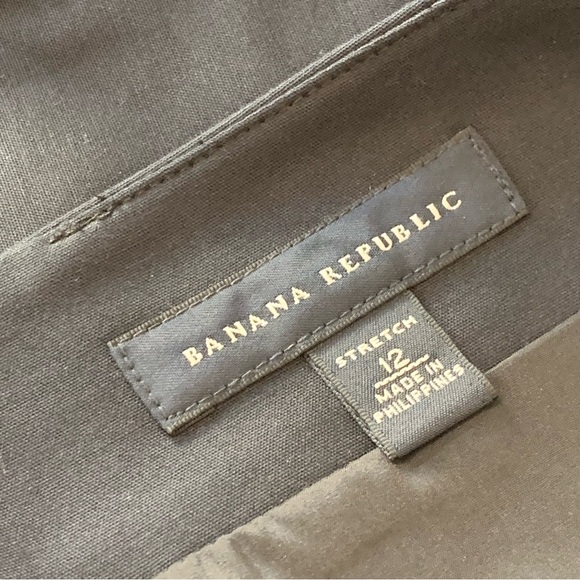 Banana Republic Black Skirt Size 12 Stretch Straight - Picture 6 of 6